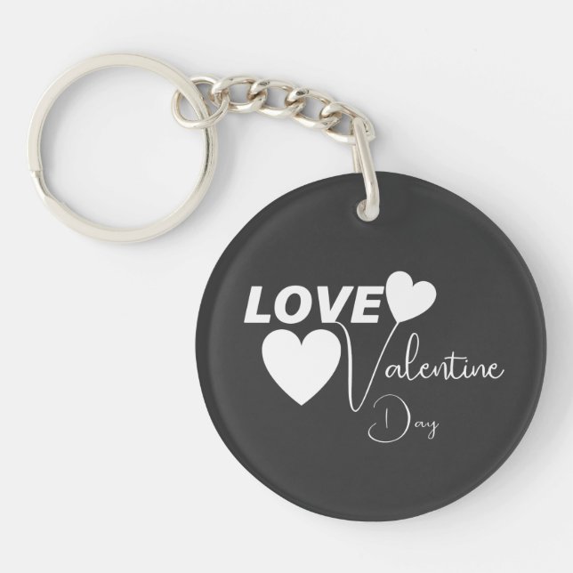 Romantic Love Valentine Day Key Ring (Front)