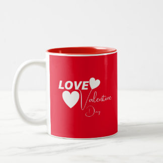 Romantic Love Valentine Day Two-Tone Coffee Mug