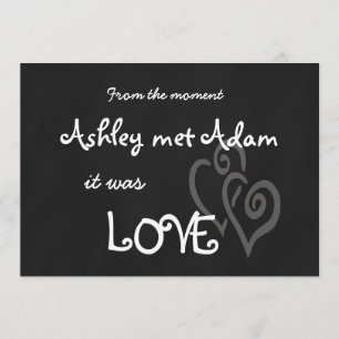 Romantic Love Wedding Invitation   Chalkboard