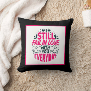 Romantic love word art Anniversary  Cushion