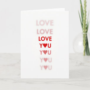 Romantic Love You Card