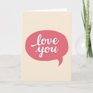 Romantic Love You Message Card