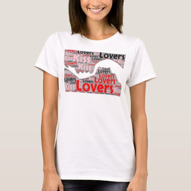 Romantic Lovers Kiss T-Shirt Tee Shirt (Front)
