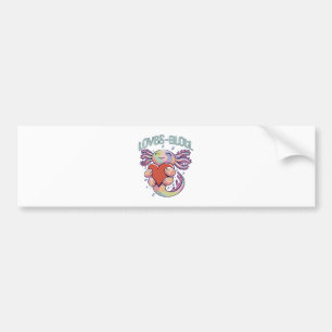 Romantic Loves - happy axolotl Bumper Sticker