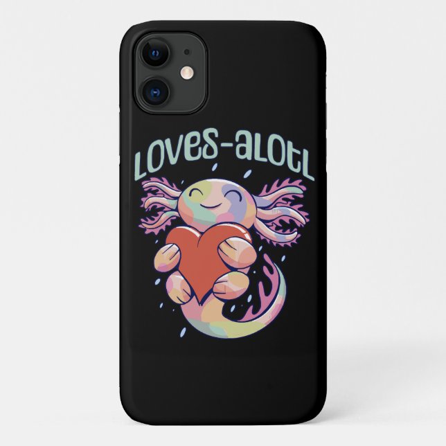 Romantic Loves - happy axolotl Case-Mate iPhone Case (Back)