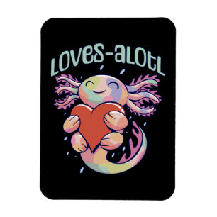 Romantic Loves - happy axolotl Magnet