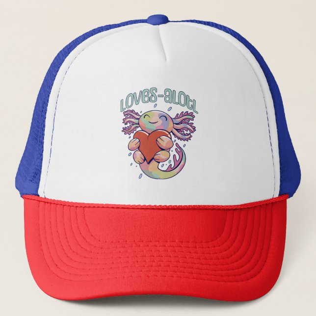 Romantic Loves - happy axolotl Trucker Hat (Front)