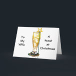 "ROMANTIC/LOVING" CHRISTMAS TOAST TO MY LOVE HOLIDAY CARD<br><div class="desc">A ROMANTIC AND LOVING CHAMPAGNE TOAST AT CHRISTMAS TO "MY WIFE" AND THANKS FOR STOPPING BY 1 OF MY 8 STORES TODAY!</div>
