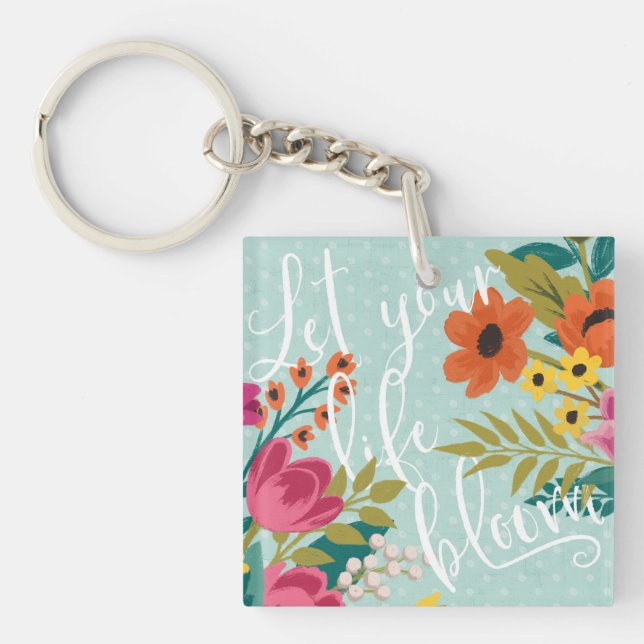 Romantic Luxe X | Let Your Life Bloom Key Ring (Front)