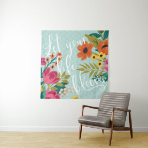 Romantic Luxe X   Let Your Life Bloom Tapestry