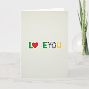 Romantic Marbled I Love You Card