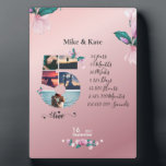 Romantic Married Couple Anniversary Photo collage  Plaque<br><div class="desc">Welcome to Roar Graphics Zazzle Store. This romantic, sweet, and unique Couple gift is the perfect gift for yourselves or a couple that is close to you. It features a personalizable photograph picture of the couple with Chic and modern typography that displays the important dates in their relationship. For any...</div>
