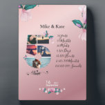 Romantic Married Couple Anniversary Photo collage  Plaque<br><div class="desc">Welcome to Roar Graphics Zazzle Store. This romantic, sweet, and unique Couple gift is the perfect gift for yourselves or a couple that is close to you. It features a personalizable photograph picture of the couple with Chic and modern typography that displays the important dates in their relationship. For any...</div>