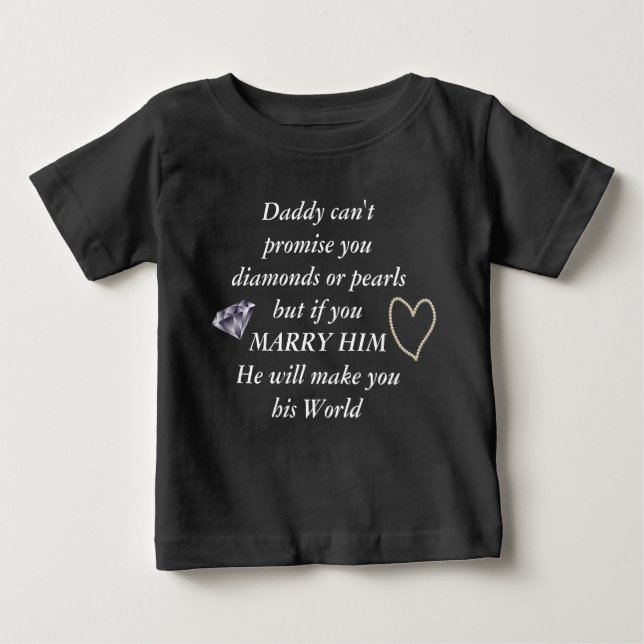 Romantic Marry Me Poem Baby T-Shirt (Front)