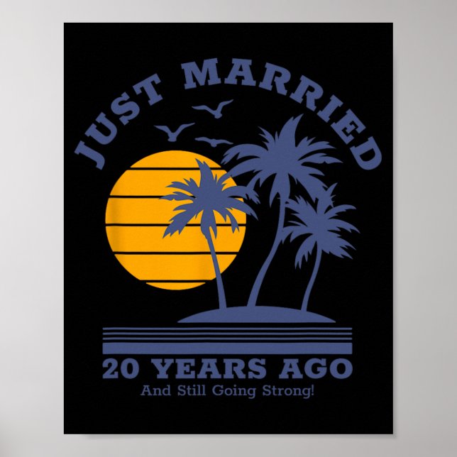 Romantic Matching Couples - 20th Wedding Anniversa Poster (Front)