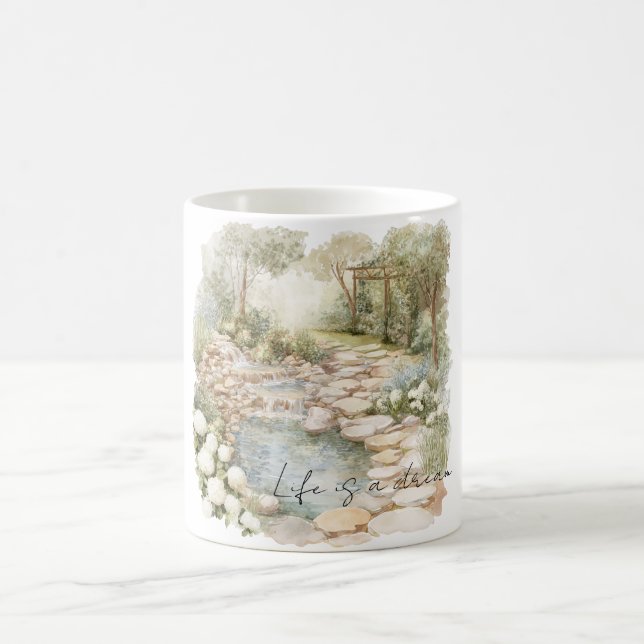 Romantic Meadow Rock Path Coffee Mug (Center)