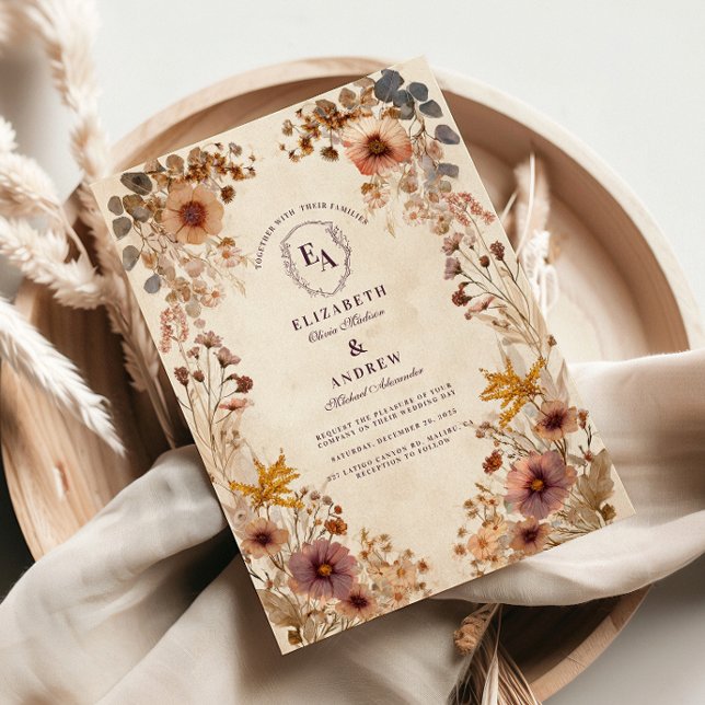 Romantic Meadow Wildflower Wedding Invitation (Creator Uploaded)