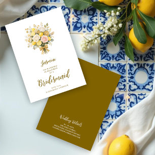 Romantic Mediterranean Bouquet Bridesmaid Proposal