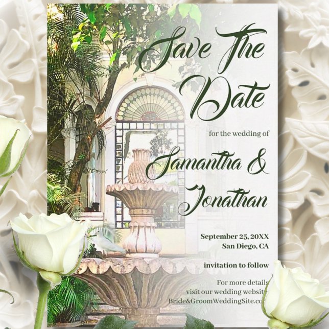 Romantic Mediterranean Garden Elegance Save The Date (Creator Uploaded)