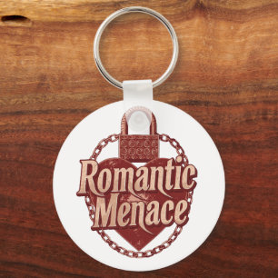 "Romantic Menace" with Edgy Heart Lock Key Ring