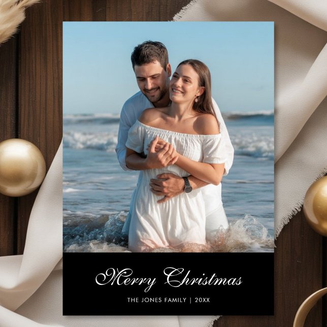 Romantic Merry Christmas Couple Holiday Card (Creator Uploaded)