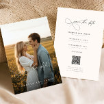 Romantic Minimalist Full Photo Double Sided Save The Date<br><div class="desc">Capture your love story with this Romantic Minimalist Full Photo Double Sided Save the Date featuring an intimate couple photo and elegant handwritten script details. Perfect for modern couples seeking a soft, dreamy, and sophisticated aesthetic, this design balances warmth and elegance effortlessly. The refined serif typography and airy neutral tones...</div>