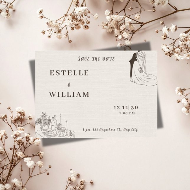 Romantic Minimalist Wedding Save the Date (Creator Uploaded)