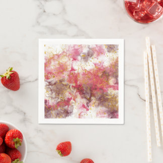 Romantic Modern Abstract Design Napkin