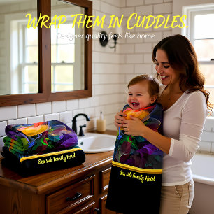 Romantic modern with a colourful bird monogram bath towel set