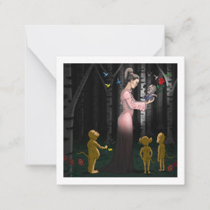 Romantic moments in the forest card