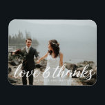 Romantic Monogram ⎥Wedding Thank You Photo Magnet<br><div class="desc">c</div>