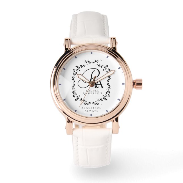 Romantic Monogram White Watch (Front)