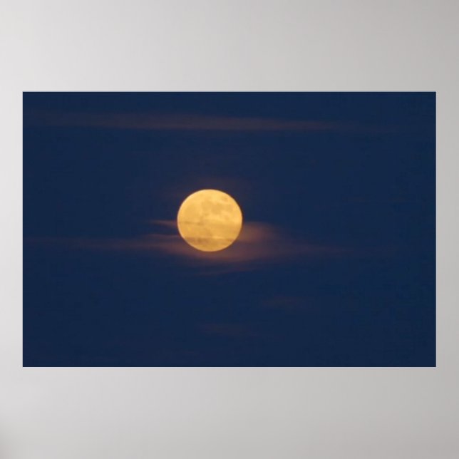 Romantic Moonlight Watercolor Original Art Poster (Front)