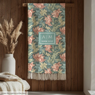 Romantic Morris style pimpernel personalised cosy  Fleece Blanket