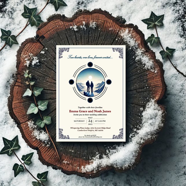 Romantic Mountain Adventure Wedding Invitation (Creator Uploaded)