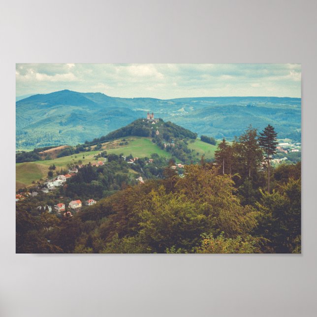 Romantic mountain landscape poster (Front)
