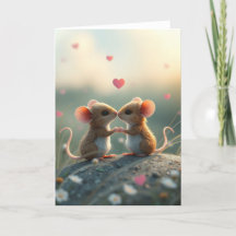 Romantic Mouse Card 
