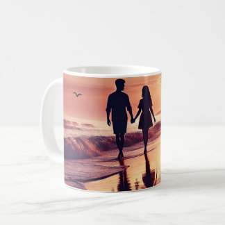 Romantic Mug Sunset Beach  –Couple Silhouettet Mug