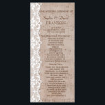Romantic Music Sheet & Lace Wedding Program<br><div class="desc">Special design featuring old music sheet background with a romantic lace and beautiful fonts. These will be a great choice for a vintage, romantic themed wedding. Use Customise it tool to add your info. Check out, please, other items which match this design in my Vintage Music Sheet & Lace Wedding...</div>