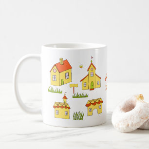 Romantic My sweet little town Minimalist Coffee Mug