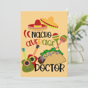 Romantic Nacho Your Average Pun Doctor Funny Holiday Card