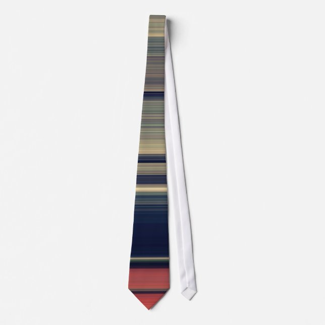 Romantic Natural Multi Colour Horizontal Stripe Ti Tie (Front)