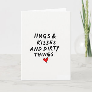 Romantic Naughty Hugs Kisses Card