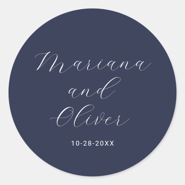 Romantic Navy Blue Envelope Seals (Front)