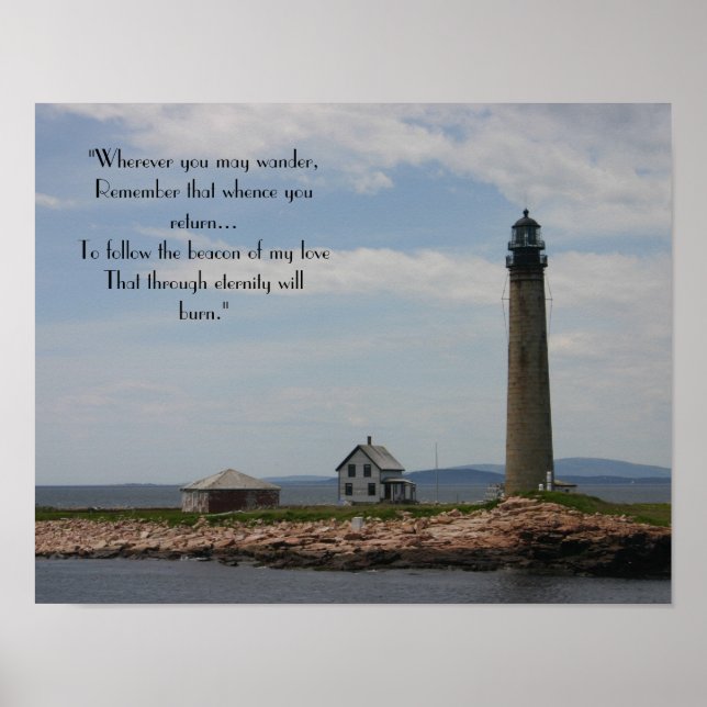 Romantic  New Enland LIghthouse Poster (Front)