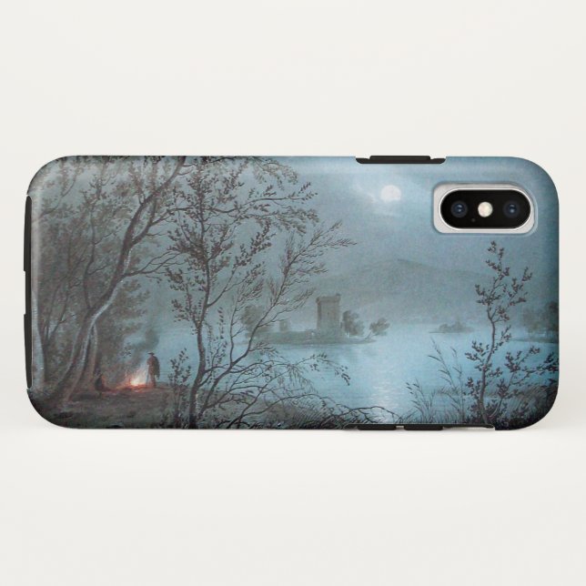 ROMANTIC NOCTURNE LANDSCAPE IN BLUE Case-Mate iPhone CASE (Back (Horizontal))