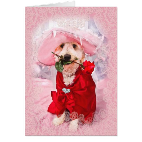 Romantic Note Card - Golden Doodle