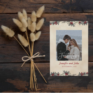 Romantic Nothing Fancy Just Love Winter Wedding Invitation