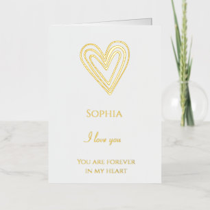 Romantic Open Hearts Love Foil Greeting Card