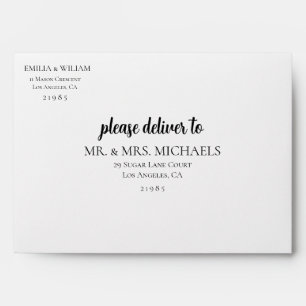 Romantic Oranges Citrus Wedding Envelope